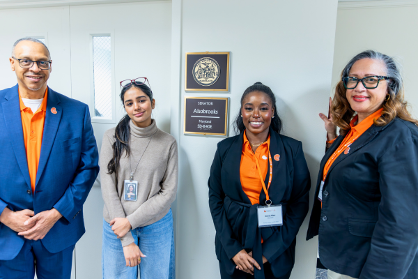 NKF advocates standing outside Senator Alsobrook's office. 